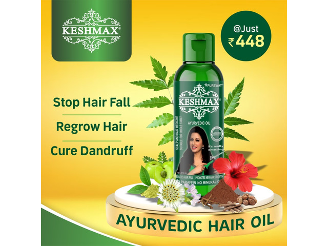 Buy Organic Natural Hair Oil - Keshmax ayurvedic hair oil Ambala
