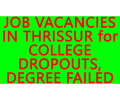 BEST JOBS IN THRISSUR- WE ARE HIRING- JOB VACANCIES IN THRISSUR for COLLEGE DROPOUTS, DEGREE FAILED - Image 2/10
