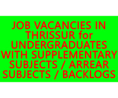 BEST JOBS IN THRISSUR- WE ARE HIRING- JOB VACANCIES IN THRISSUR for COLLEGE DROPOUTS, DEGREE FAILED - Image 4/10