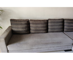 L shape 3 seater sofa with Lounger + 2 seater bench sofa - Image 4/7