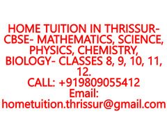 HOME TUITION IN AGALAD for ICSE, ISC, CBSE, NIOS, STATE BOARD- MATHEMATICS, PHYSICS, CHEMISTRY - Image 2/10
