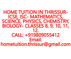 HOME TUITION IN AGALAD for ICSE, ISC, CBSE, NIOS, STATE BOARD- MATHEMATICS, PHYSICS, CHEMISTRY - Image 3/10