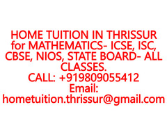HOME TUITION IN AGALAD for ICSE, ISC, CBSE, NIOS, STATE BOARD- MATHEMATICS, PHYSICS, CHEMISTRY - Image 7/10