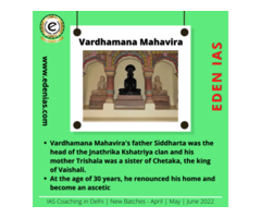 Vardhamana Mahavira | UPSC Facts | Eden IAS - Image 1/2