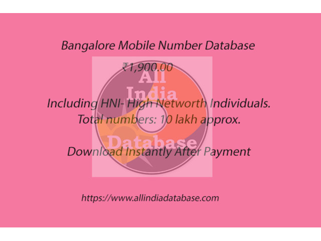 Bangalore Mobile Number Database - 1/1
