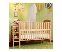 Babyhug baby bed with mattress, mosquitoes Net, cradle - Image 1/4