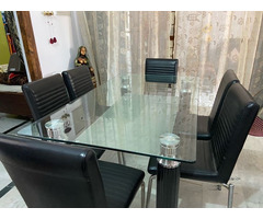 Modern looking 6 seater dining table & 3+1+1 sofa set - Image 1/9