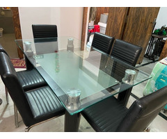 Modern looking 6 seater dining table & 3+1+1 sofa set - Image 2/9