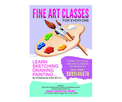 HOME TUTOR FOR SKETCHING, DRAWING, PAINTING | LEARN FINE ART BASICS- 9899146678 - Image 1/2
