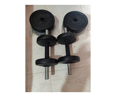 16KG Dumbell Set - PVC Weight Plates (1KG x 4 + 3KG x 4) & Rods - Image 1/5
