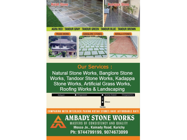 Best Natural Stone Works in Kottayam Alappuzha Changanassery Thiruvalla Athirampuzha - 1/2