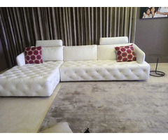 White leather sofa - Image 4/7