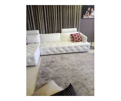 White leather sofa - Image 7/7