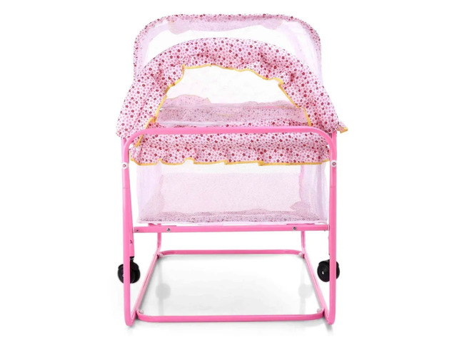 Lightweight Cradle with Mosquito Net - Pink - 1/10