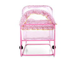 Lightweight Cradle with Mosquito Net - Pink - Image 1/10