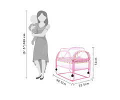 Lightweight Cradle with Mosquito Net - Pink - Image 2/10
