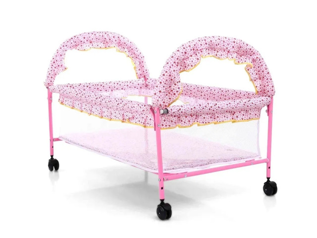 Lightweight Cradle with Mosquito Net - Pink - 4/10