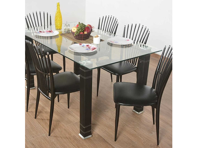 6 seater dining table set and 5 seater L shaped sofa - 1/3