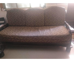 3+1+1 Sheesham Wood Sofa Set - Image 1/2