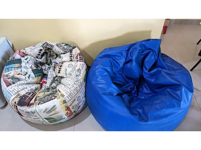 2 used bean bags with bean for 1500 - 5/6