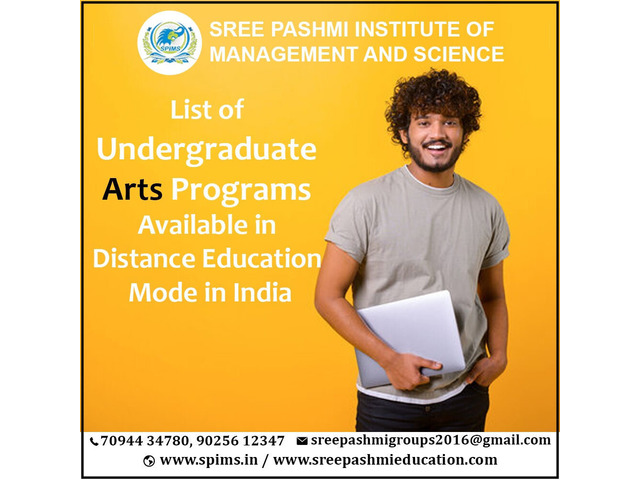 List of Undergraduate Arts Programs Available in Distance Education Mode in India - 1/1