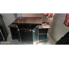 TV trolley with storage space and cabinet - Image 4/9