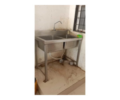 Commercial Idli Steamer, Double Sink Basin & SS 8 seater Table all avilable for sale - Image 2/8