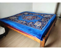 sangwaan wood king size bed with 5inch mattress - Rs 10,000 - Image 2/2