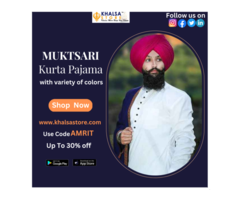 Buy Punjabi Muktsari Kurta Pajama Online - Image 1/2
