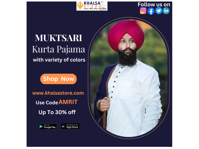 Buy Punjabi Muktsari Kurta Pajama Online - 2/2