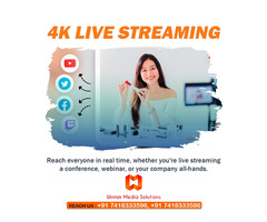 Event Management and Live Streaming on 4K Quality on all platforms.