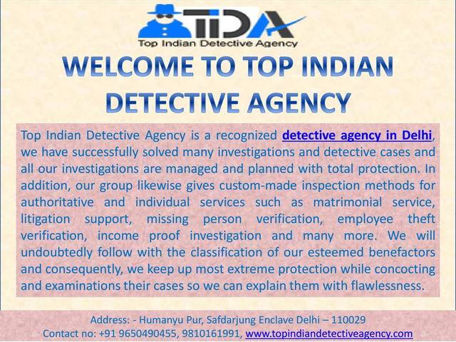 Experienced Private Detectives in Delhi - 1/1