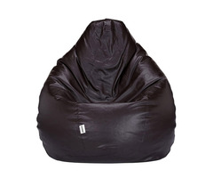 XXXL Faux Leather Bean Bag Cover Without Beans (Brown) - 1