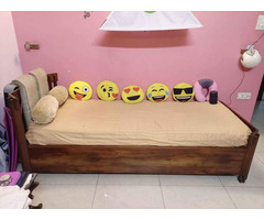Original Teakwood Frame Single Bed With Storage - Image 5/6