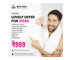 8 Beauty Services For Mens @999 Only In Splash Beauty Lounge Asilmetta Vizag - 1