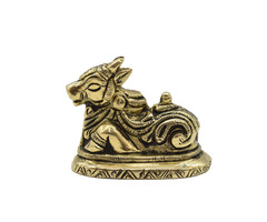 Brass Nandi Showpiece for Pooja Room and Home Decoration - 1
