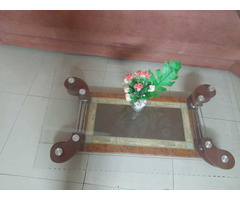Center table with glass top - Image 1/5