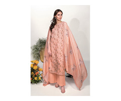 Cotton Linen Exclusive Unstitched Suit with Dupatta - Image 2/6