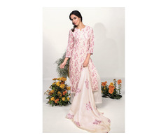 Cotton Linen Exclusive Unstitched Suit with Dupatta - Image 4/6