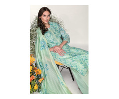 Cotton Linen Exclusive Unstitched Suit with Dupatta - Image 5/6