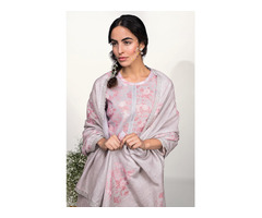Cotton Linen Exclusive Unstitched Suit with Dupatta - Image 6/6
