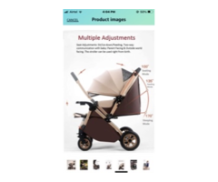 Star and Daisy Kids baby stroller pram gear foldable - Image 5/10