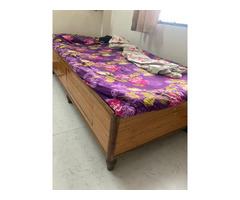 Single wooden bed with storage. - Image 1/4