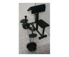 Home Gym Equipment 60 Kg With Preacher and Flat Bench - Image 1/5