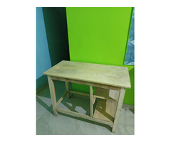 Single wooden bed and wooden table - 1