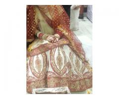 Wedding Lehenga (White and Red)