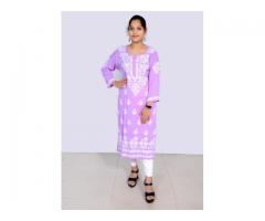 Hand Embroidery Chikankari Kurti For All | Satkaar Chikan.