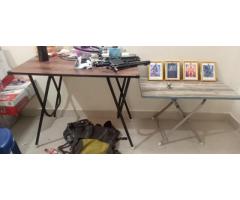 2 foldable tables, 1 teapoy - Image 1/2