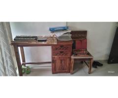Sheesham wooden study table + chair up for sale - Image 1/2