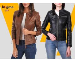 Trendy Women's Black Leather Jacket - Great Deal!